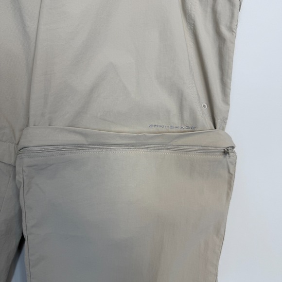 Columbia PFG Womens Convertible Pants Size Large Beige Straight Leg Lightweight - Picture 8 of 9